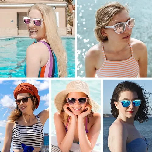 Vista 2 de Meetsun - Lentes de sol polarizados, unisex, modernos, con estilo de diseñador, clásico y retro