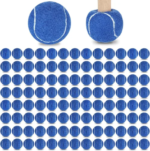 Vista 10 de Macarrie 200 pelotas de tenis precortadas a granel, pelotas de tenis precortadas de 2.5 pulgadas, resistentes y de larga duración, cubiertas