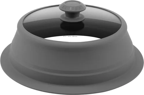 Vista 13 de Tapa plegable para salpicaduras de microondas con cubierta de vidrio templado ventilado, tapa wok apta para microondas, olla de vapor y olla redonda