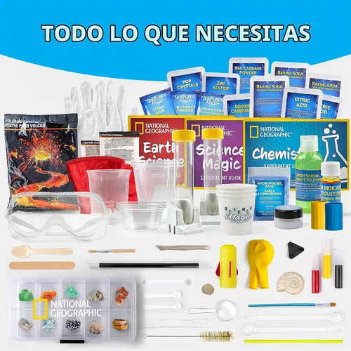 Vista 5 de National Geographic Mega Science Lab - Kit para niños con 75 experimentos fáciles, con ciencia de la tierra, conjunto de química y proyectos STEM