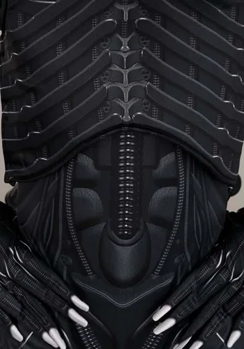 Vista 6 de Disfraz Premium de Alien Xenomorph para Adultos Talla Plus Multicolor
