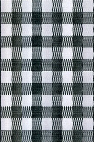 Vista 3 de Mad Mats® Alfombra geométrica para exteriores, tapete de plástico reversible (4 x 6 pies, tejido de cesta, piedra blanca)