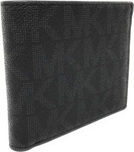Vista 2 de Michael Kors Jet Set billetera para hombre PVC negro 36H7LMNF1B
