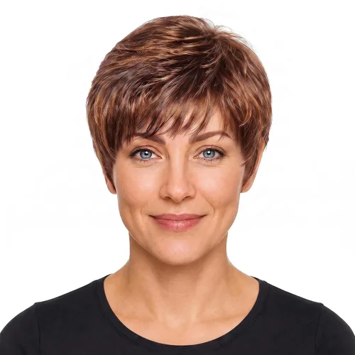 Vista 18 de Raquel Welch Winner Pixie Wig SS8/25 - Peluca transpirable y cómoda con memoria, peluca lista para usar todos los días, aspecto natural, fibras