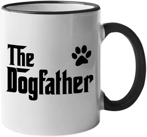 Vista 4 de Promotion & Beyond The Dogfather Tea Coffee Tazas de cerámica (blanco, 11 oz.) PB252