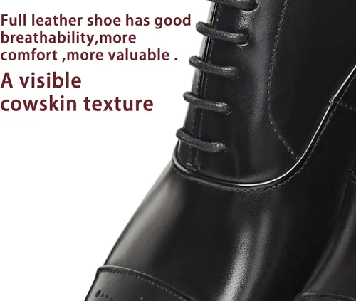 Vista 4 de FRASOICUS Zapatos de vestir para hombre, zapatos formales Oxford clásicos con cordones para hombre