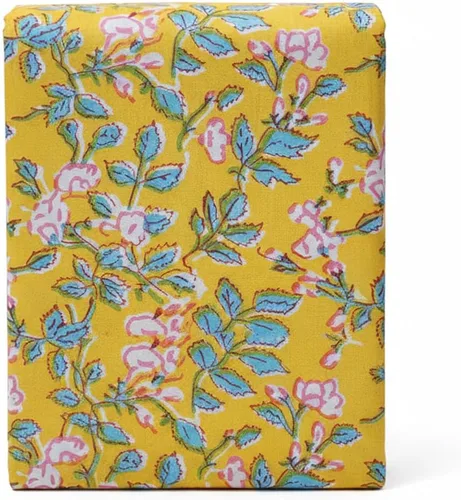 Vista 20 de E-Tailor® Tela de algodón precortada impresa a mano, ideal para costura, manualidades, tapicería, patchwork, cortinas, acolchados, etc. Azul-amarillo