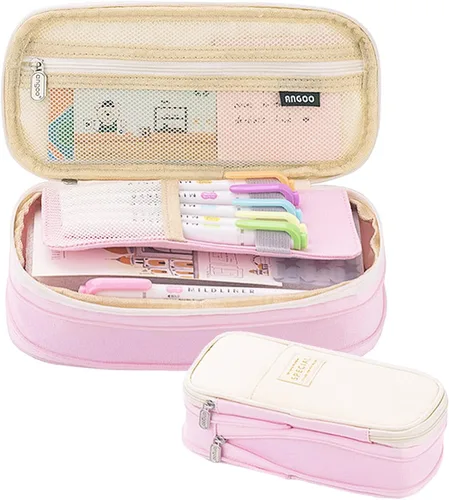 Vista 13 de Estuche para lápices de gran capacidad para oficina, gran almacenamiento, bolsa de alta capacidad, organizador para oficina, caja de viaje