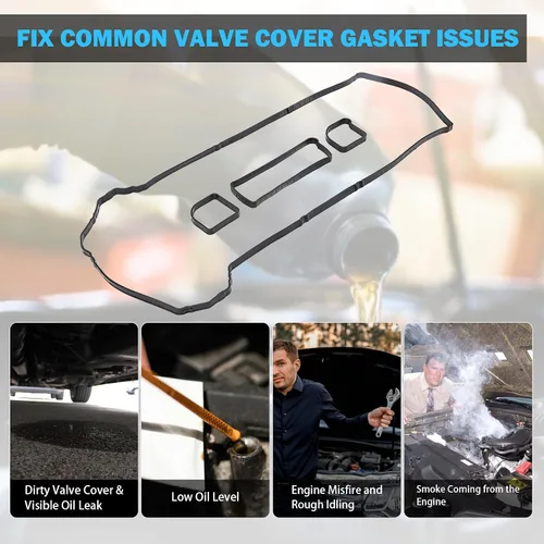 Vista 7 de Juego de juntas de tapa de válvula – Compatible con 2.0L 2.3L 2.5L Ford Escape, Focus, Funsion, Ranger, Transit Connect, Mazda 3, 5, 6, CX-7, MX-5