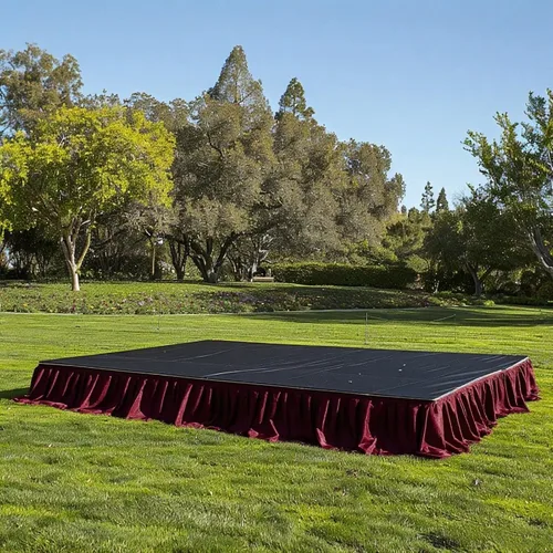 Vista 10 de Efavormart - Cubierta de escenario plegable de poliéster para plataforma de boda, color negro, 16 pulgadas x 10 pies