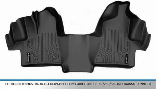 Vista 4 de SMARTLINER Alfombrillas de primera fila, 1 pieza, revestimiento de cobertura completa compatible con Ford Transit 2015-2019