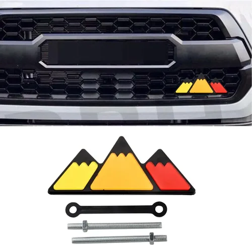 Vista 6 de TRD - Insignia decorativa de rejilla tricolor, emblema de diamante, compatible con Toyota 4Runner Tacoma Tundra y otras rejillas de malla o rejilla