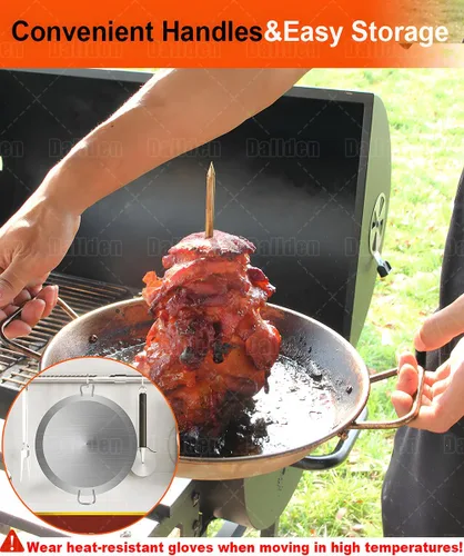 Vista 2 de Brocheta vertical para barbacoa – Al Pastor Pincho vertical para asador vertical para tacos Al Pastor, Shawarma, giroscopios, accesorio