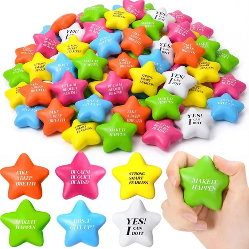 Vista 10 de Chalyna 30 piezas de regalos motivacionales de 2.2 pulgadas para aliviar el estrés, colores surtidos Varios