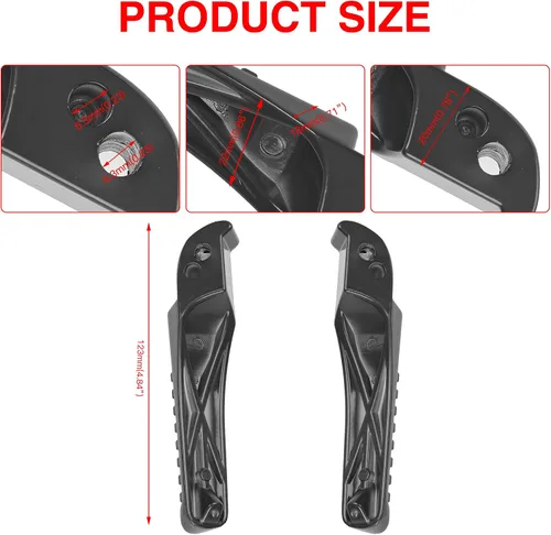 Vista 5 de GREHUA Juego de soportes de reposapiés compatibles con Mini Bike para Coleman Powersports BT200X CT200U CT200U-EX CT100U Trail 200 CC100X 212cc