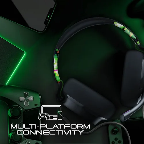 Vista 6 de Skullcandy SLYR Pro Auriculares multiplataforma con cable para juegos, percepción de sonido mejorada, micrófono AI, funciona con Xbox Playstation
