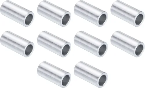 Vista 8 de uxcell 10 piezas de espaciador de aluminio con 1/2" de diámetro interno x 1" de diámetro exterior x 1" de longitud, con acabado liso, espaciador