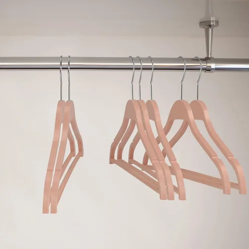 Vista 5 de Elama Home 20 piezas Perchas biodegradables en rosa (ELH-20)