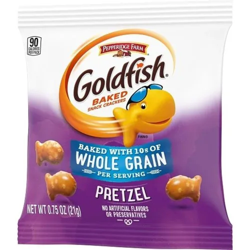 Vista 4 de Pepperidge Farm Goldfish - Galletas de grano entero, pretzel, 0.75 onzas, paquete de 300