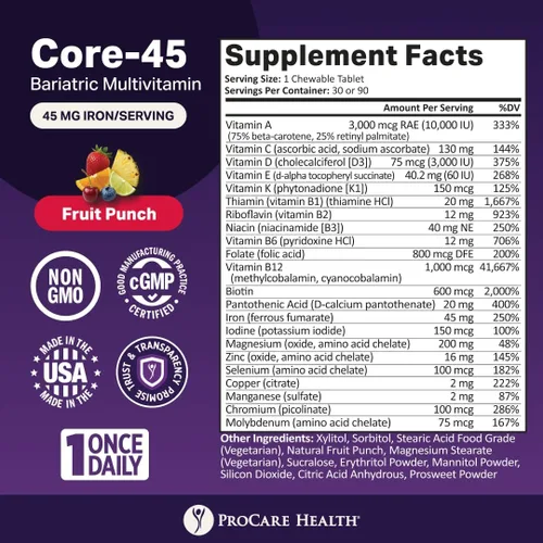 Vista 2 de ProCare Health Multivitamínico bariátrico una vez al día
