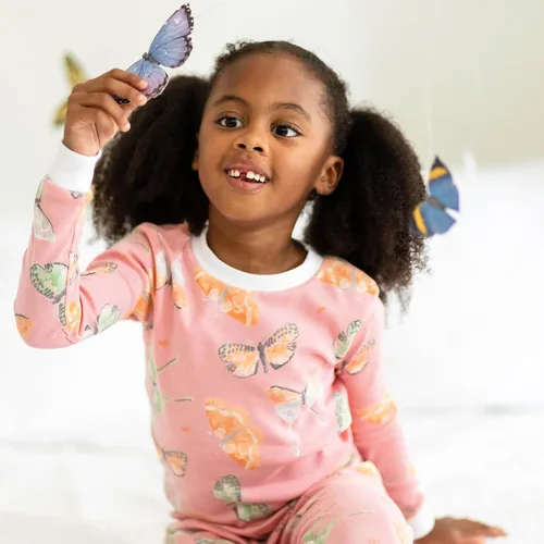 Vista 3 de Burt's Bees Baby - Pijama para bebé niña, con camiseta y pantalón, conjunto de 2 piezas, 100% algodón orgánico