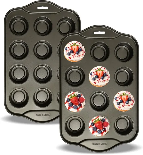 Vista 14 de Mini moldes para hornear – Sartenes antiadherentes para hornear pasteles caseros, molde de acero al carbono para pan de plátano, pastel de carne