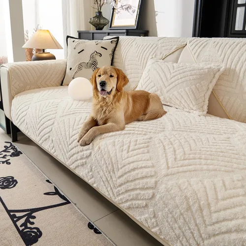 Vista 10 de Funda de sofá modular de felpa, suave y antideslizante, divertidas fundas de sofá para mascotas para sofá (reclinable y reposabrazos), protector