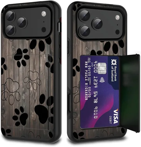 Vista 19 de Funda para tarjetas de crédito, doble capa híbrida a prueba de golpes, protección contra caídas con función atril para iPhone 17 de 6.3 pulgadas