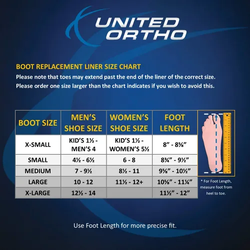 Vista 2 de United Othro - Forro para botas de tobillo para caminar, talla XS