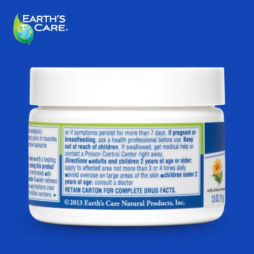 Vista 9 de Earth's Care Frotamiento muscular y articular - para dolores musculares, moretones, dolores y distensiones - 2.5 onzas.