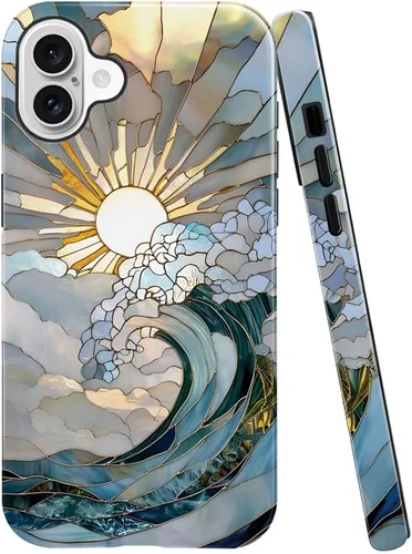 Vista 14 de Funda TnXee Compatible con iPhone 11, Funda Híbrida de 2 Capas de Prevención de Caídas con Arte Floral Colorido para Niñas y Niños
