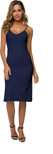 Vista 2 de Vestido largo con tirantes delgados para mujer