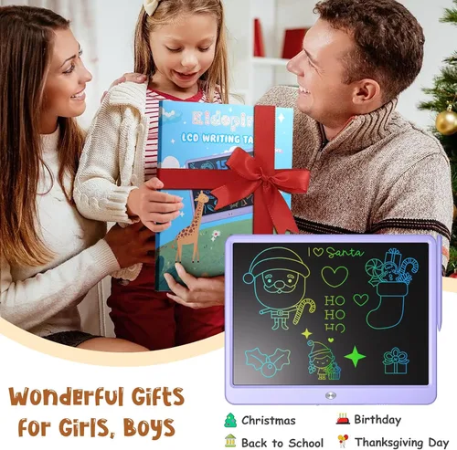 Vista 7 de Tableta de Escritura LCD para Niños, Kidopire Tablero de Garabatos de Pantalla Grande de 15 Pulgadas, Tablet de Dibujo y Escritura Colorida
