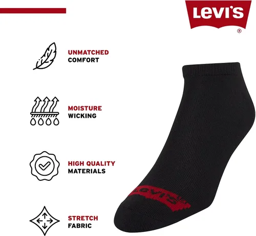 Vista 5 de Levi's Calcetines para hombre, 8 pares de calcetines tobilleros de corte bajo para hombre, calcetines deportivos de primera calidad para hombre