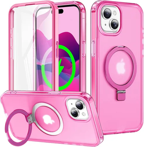 Vista 63 de Funda de cuerpo completo a prueba de golpes para iPhone 13 Pro con soporte magnético invisible [compatible con MagSafe] protector de pantalla