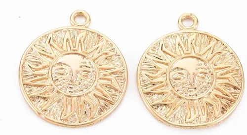 Vista 6 de UR URLifeHall 10 dijes de galletas de la fortuna, chapados en oro de 18 quilates y latón para hacer aretes, collares y pulseras