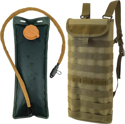 Vista 10 de Tactical MOLLE Hydration Pack Carrier Backpack with 3L Water Bladder for Outdoor Sports