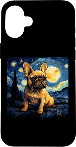 Vista 21 de Funda para iPhone 14 Pro Max Van Gogh Dog Bulldog francés