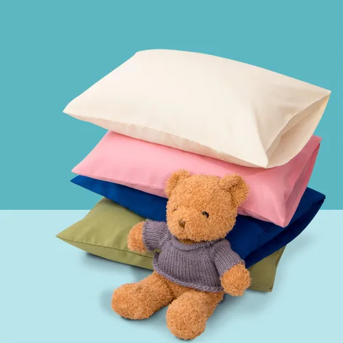 Vista 4 de FLXXIE Juego de 2 fundas de almohada de microfibra para niños pequeños, fundas de almohada pequeñas de 14 x 20 pulgadas para almohadas de bebé de 12