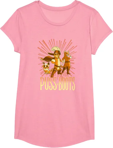 Vista 93 de DreamWorks Puss in Boots: The Last Wish Cat Trio Poster - Camiseta pequeña Negro