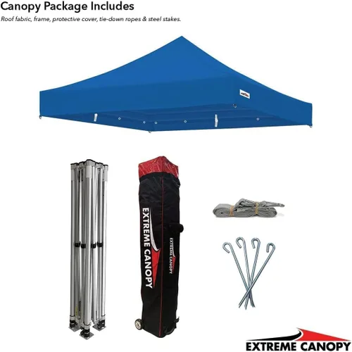 Vista 7 de Extreme Canopy Tienda de campaña desplegable instantánea de aluminio resistente comercial (rojo, 10 pies x 10 pies)