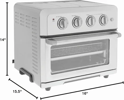 Vista 6 de Cuisinart Horno tostador de convección con freidora de aire, combo 6 en 1, 1800 vatios, horno de convección de capacidad XL con temporizador de 60