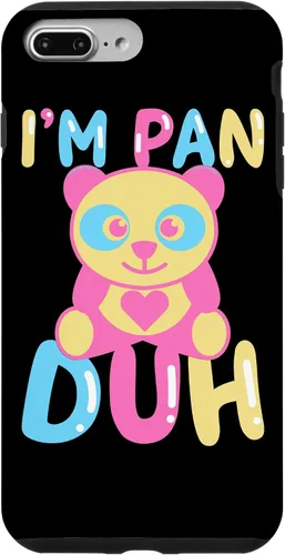 Vista 9 de iPhone 15 Pansexual I'm Pan Duh LGBTQ Bisexual Rainbow Cute Panda Bear Case