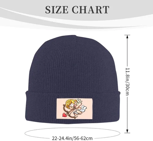 Vista 2 de Valentine's Day Angel Beanie Hat for Men Women Hats Skull Cap Warm Cozy Knitted Caps