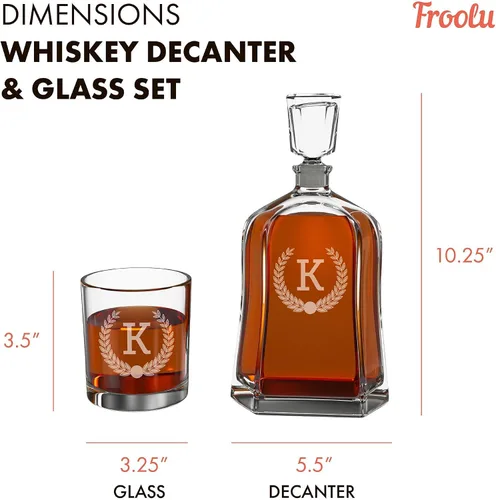 Vista 8 de Juego de decantador de whisky personalizado, juegos de decantadores de whisky para hombres, regalos personalizados para hombres