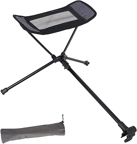 Vista 6 de Silla plegable para exteriores, otomana, portátil, reclinable, reposapiés retráctil, reposapiés retráctil, reposapiés, kit de silla lunar