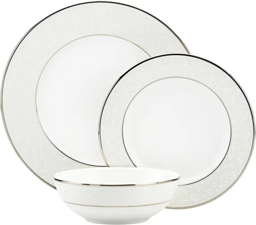 Vista 21 de Lenox Platillo Opal Inocencia, blanco