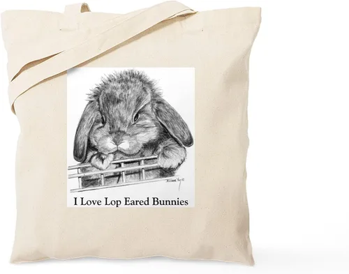 Vista 14 de CafePress Lop Eared Bunny - Bolsa de lona reutilizable beige, Caqui, S