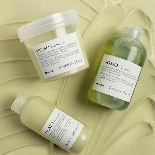 Vista 7 de Davines Champú MOMO, limpiador hidratante suave para cabello seco y deshidratado, añade suavidad y brillo