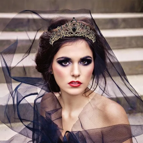 Vista 32 de Coronas para mujer Tiara para niñas Corona de princesa, 1 unidad (paquete de 1), Metal
